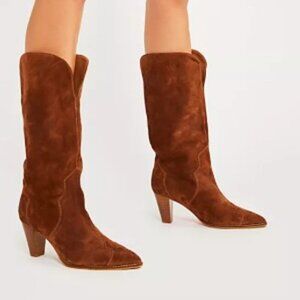 Free People, Shayne Tall Boot in Cognace, Size 38.5, Like New